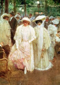 The Gardens of Paris, eller The Beautys of the Night, 1905 (detalj fra 19977) av Jean Beraud
