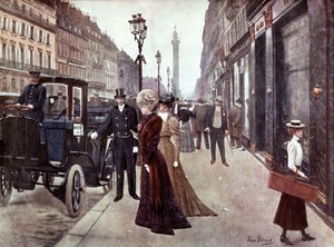 Rue de la Paix i Paris, ca. 1900 (maleri) av Jean Beraud