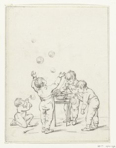 Bobleblåsende barn av Jean Bernard
