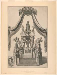 Katafalken til Maria-Theresa av Østerrike, Notre Dame, Paris av Jean Bérain, the Elder