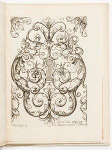 Plate 13, fra ulike design for låsesmeder av Jean Bérain the Elder