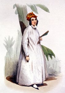 Die Kreolin, Französische Antillen, ca. 1850 (Gravur)