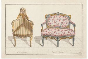 Hjørne, halvsofa. Ny historisk ikonologi eller attributter Hierogliphyques, ca. 1768.