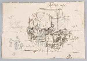 Design for en malt porselenstallerken, Confiture og Pot (Potted Jam) for Service des Objets de Dessert (Dessertservice) av Jean Charles Develly