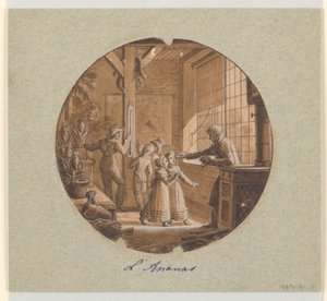 Design for en malt porselenstallerken, L