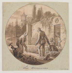 Design for en malt porselensplate, Les Anémones (Anemones) for Service de la Culture des Fleurs (Blomsterdyrkingstjenesten) av Jean Charles Develly