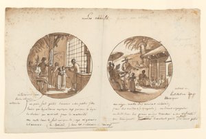 Design for malte porselenstallerkener, Les Ananas (ananas) fra Service des Objets de Dessert (Dessertservice) av Jean Charles Develly