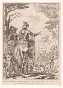 To soldater til hest Stopp kavalerene av Jean Charles François