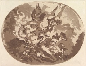 Venus og Amor, 1766. av Jean Claude Richard Saint Non