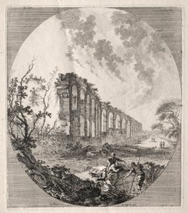 Gamle ruiner: Ancient Aqueduct, 1756.