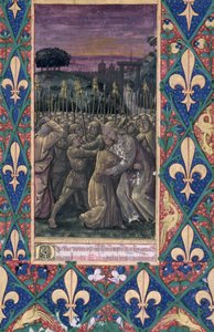 Ms Lat. Q.v.I.126 f.100 The Kiss of Judas, fra 