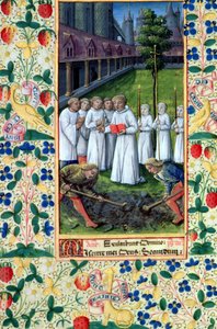 Ms Lat. Q.v.I.126 f.80v En begravelse, fra 