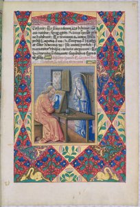 Ms Lat. Q.v.I.126 f.99 St. Luke maler jomfru Maria, fra Time Book of Hours of Louis dOrleans, 1469