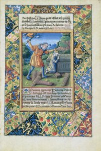 Ms Lat. Q.v.I.126 fol.19 Isaacs offer, fra Book of Hours of Louis dOrleans, 1490 av Jean Colombe