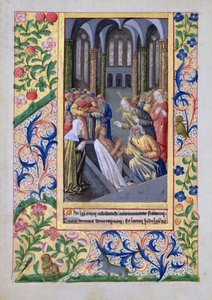 Raising of Lazarus, fra "Book of Hours of Louis d'Orleans"