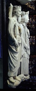 Skulpturer av Philippe III (1245-85) den dristige og Philippe IV (1268-1314) the Fair (marmor)