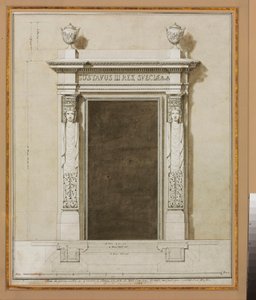 Design for veggdekorasjoner for Salon de Compagnie av Jean Desmosthene (attr. to) Dugourc