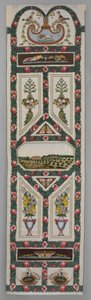 Verdures du Vatican, ca. 1799 (vevd silke og metalltråd med broderi)   Dato: ca. 1799 Medium: Vevd silke- og metalltråd med påført silke- og chenillebroderi av Jean Desmosthene Dugourc