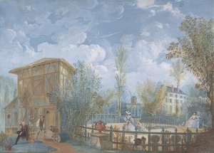 Folk i en hage. 1784