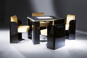 Spillebord med fire matchende stoler, til Paris-leiligheten til Madeleine Vionnet