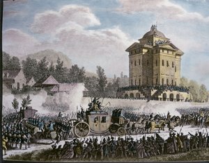 Ankunft von König Ludwig XVI. in Paris nach seiner Verhaftung in Varennes, 25. Juni