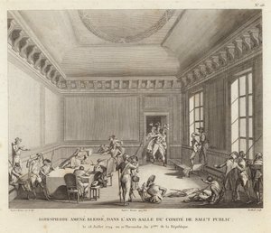 Maximilien de Robespierre leder et overfall av Jean Duplessi Bertaux