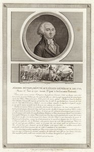 Portrett av Jerome Petion de Villeneuve av Jean Duplessi Bertaux