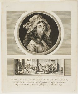 Marie Anne Charlotte Corday d#39;Armans, fra Historiske tabeller over den franske revolusjonen, bind III