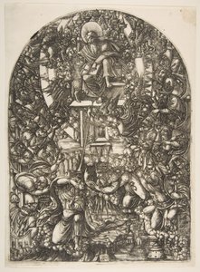 Saint John kalt til himmelen, fra Apocalypse.n.d. av Jean Duvet