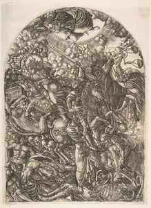 Saint John ser de fire ryttere, fra Apocalypse.n.d. av Jean Duvet