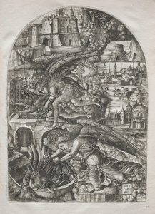 Apokalypsen: Satan bundet i tusen år, 1546-1555. av Jean Duvet