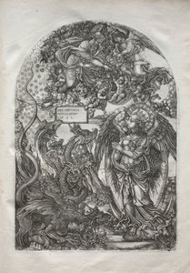 Apokalypsen: St. Michael og dragen av Jean Duvet
