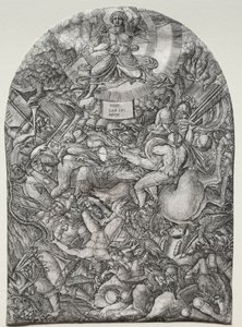 The Apocalypse: The Angel in the Sun Calling the Birds of Prey, 1500-tallet. av Jean Duvet