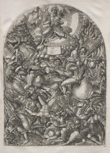 The Apocalypse: The Angel in the Sun Calling the Birds of Prey, 1546-1556. av Jean Duvet