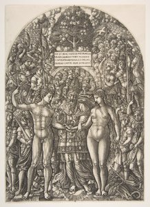 Ekteskapet til Adam og Eva, fra The Apocalypse, ca. 1540-55. av Jean Duvet