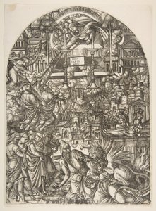 The Measurement of the Temple, fra Apocalypse.n.d. av Jean Duvet