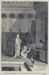 "Den rike og mektige herren var stiv og maktesløs i alle sine lemmer" (gravering) av Jean Edouard Dargent