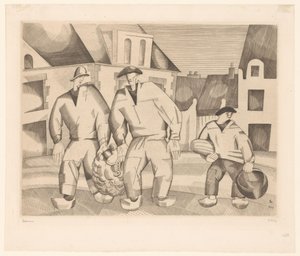 Tre sjømenn i en gate Les trois marins