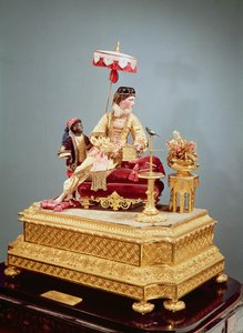 Automaton of The Singing Lesson, 1844 (blandet media) av Jean Eugene Robert
