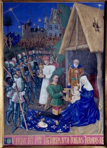 The Adoration of the Magi Miniature hentet fra "The Book of Hours of Etienne Chevalier" av Jean Fouquet (1420-1477/1481) av Jean Fouquet