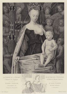 Jomfruen og barnet omgitt av engler, c1450 av Jean Fouquet