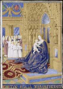 The Virgin and Child tronet Hours of Étienne Chevalier av Jean Fouquet