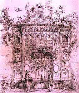 Ornamental Fountain, nær Galata Tower i Konstantinopel, fra 