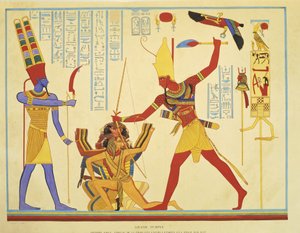Reproduksjon av fresker i Abu Simbel-tempelet av J. F. Champollion av Jean Francois Champollion