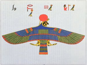 Guden Horus representert i form av en spurvehauk, 1823