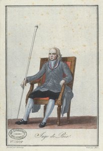 Justice of the Peace, gravert av Alix, fra en bok om franske Directoire-kostymer (fargegravering) av Jean Francois Garneray