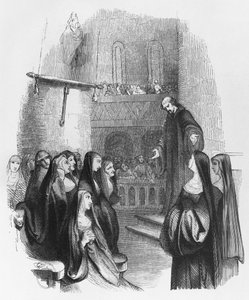 Abelard forkynner ved Paraclete, illustrasjon fra 