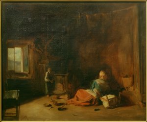 Landlig interiør av Jean Francois Gigoux
