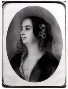 Madame Hanska (1801-82) gravert av Emile Lassalle (1813-71) (litografi)