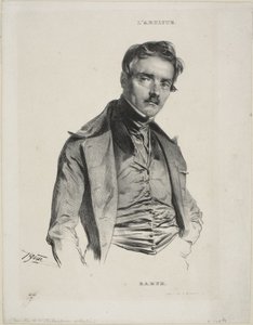 Portrett av billedhuggeren Antoine-Louis Barye av Jean Francois Gigoux